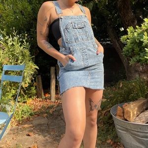 Vintage Denim Overall Dress